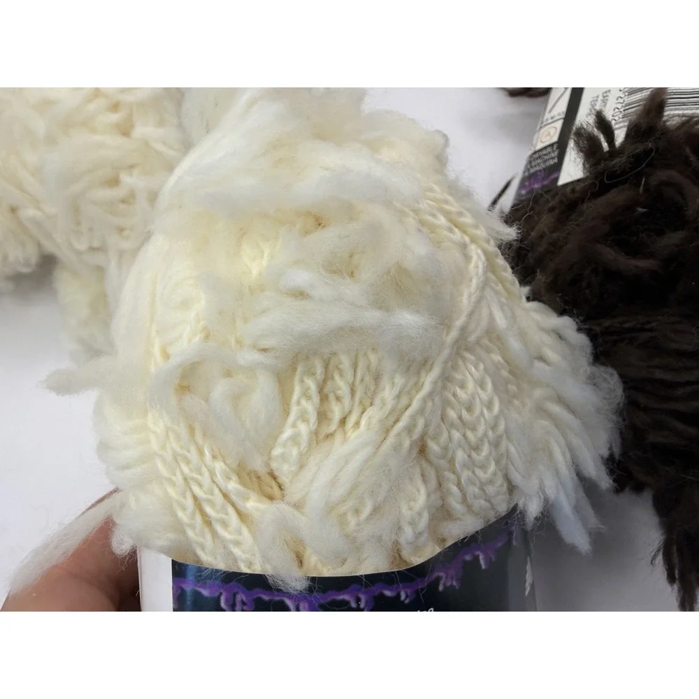 Patons Voodoo Yarn Lot Of 12 - 11 Fleece 1 Earth Acrylic Nylon‎ Blend 50g Each